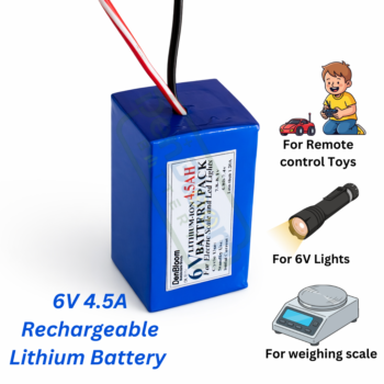 6V 4.5A Lithium Rechargeable Battery Pack In Pakistan