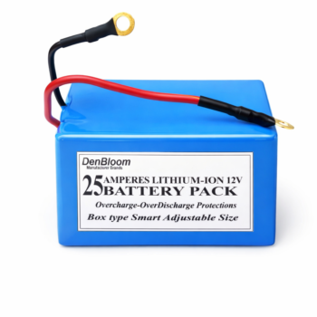 12V 25AH Square Shape Lithium-Ion Battery Pack | DenBloom Pakistan