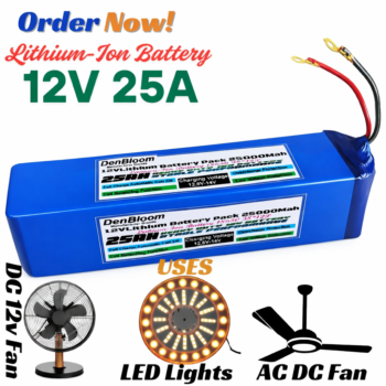 25A 12V Lithium-Ion Battery Pack | Long Life Power Pakistan